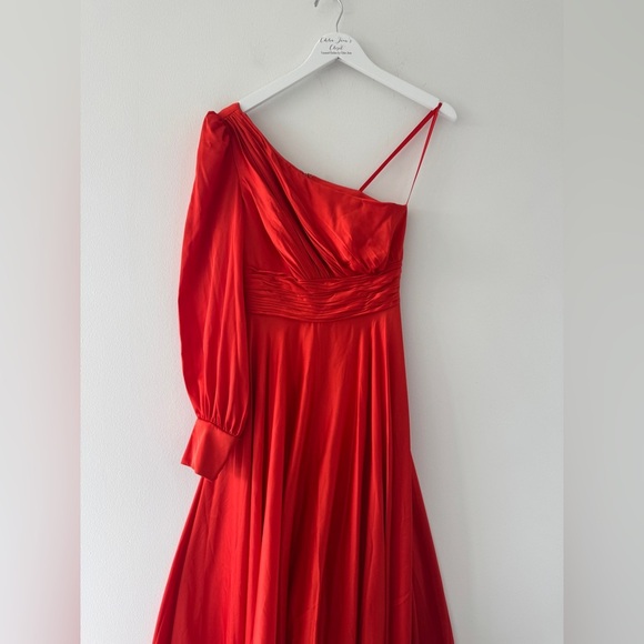 MAC DUGGAL One Shoulder Bishop Orange Maxi Dress 2 - Picture 6 of 7